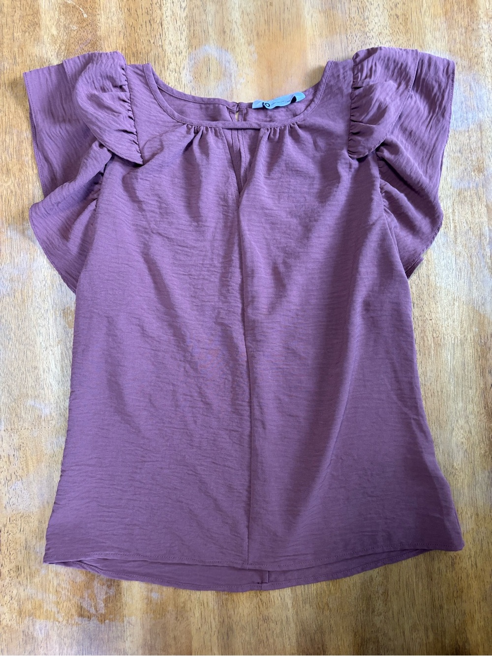 Women’s Flutter Sleeve Top - Mauve medium